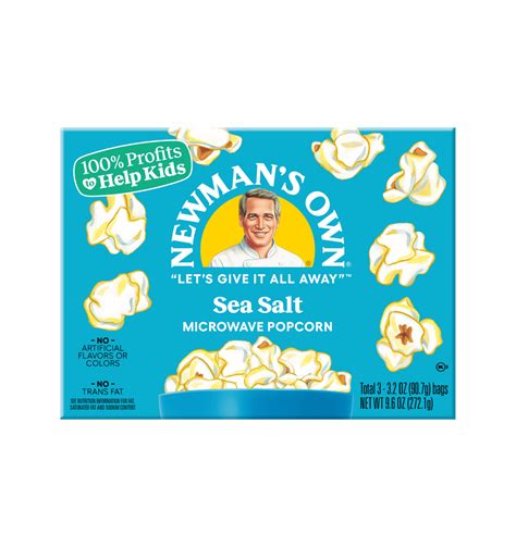 Sea Salt Microwave Popcorn Newman S Own