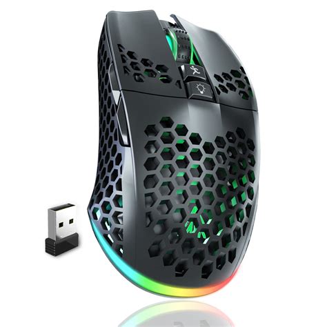 Solakaka Lightweight Wireless Bluetooth Gaming Mouse With Honeycomb