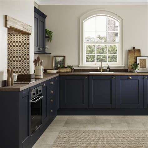 Howdens Fairford Navy Kitchen Shaker Style Available In Rigid Or Flat