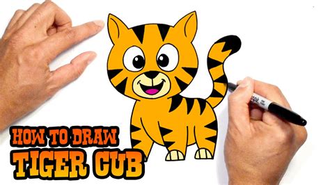 How To Draw A Tiger Drawing Lesson For Beginners Youtube
