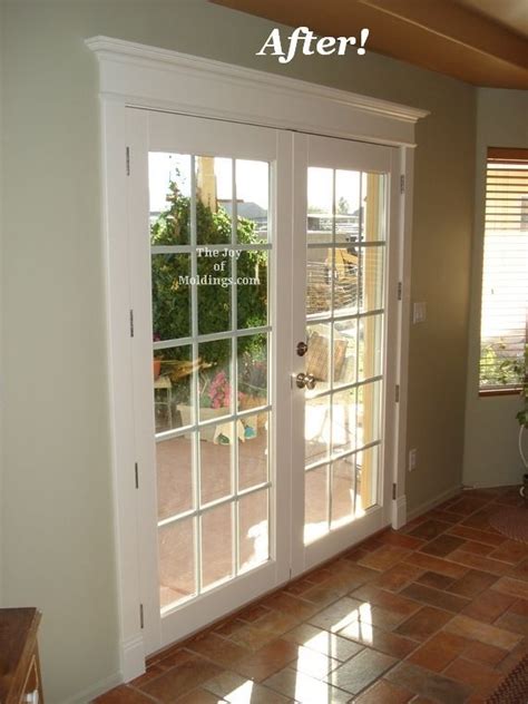A molded door is a popular door style for interior residential openings. Before & After: Moldings for Patio Double Doors | Food ...