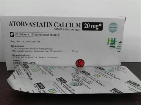 Jual Atorvastatin 20mg Obat Kolesterol Hexpharm Jaya Di Lapak Anggajaya