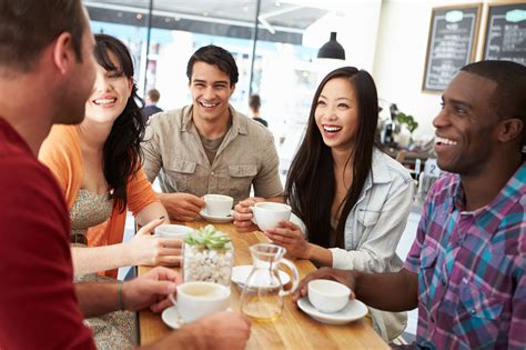 Group Of Friends Meeting In Coffee Shop Career Tips To Go