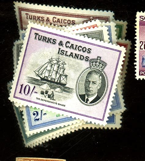 Turks Caicos Is Mint Vf Og Hr Cat Caribbean Turks And