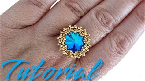 Tutorial Anello Peyote Con Rivoli Da Mm E Decorazione A Stella