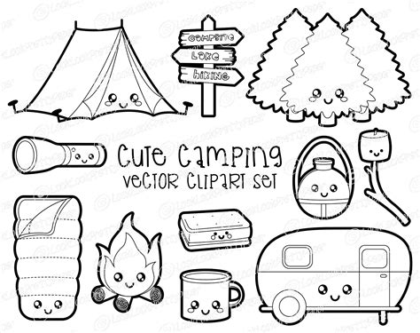 Premium Vector Clipart Kawaii Camping Clipart Kawaii Camping Clip Art My Xxx Hot Girl