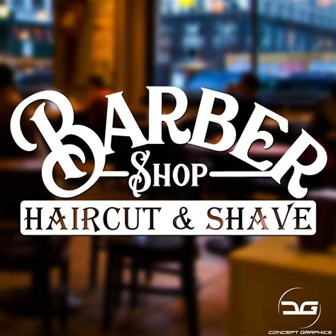 Barber Shop Window Wall Vinyl Decal Sticker Sign Concept Graphics