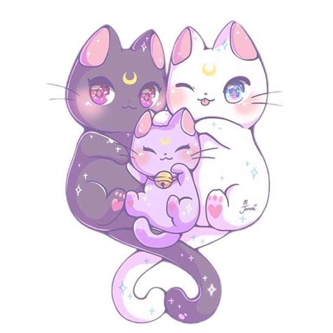 Kawaii Moon Cats By Mjenni セーラームーン展 セーラームーン Sailormoon90s