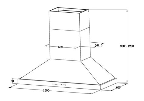 With two electronically balanced blower wheels. 1500 x 600 mm Canopy Range Hood Melbourne - Commercial ...