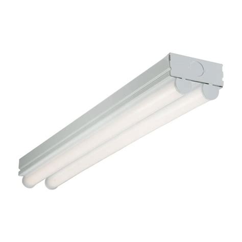 Metalux 2 Foot 2 Light Linear White Integrated Led Ceiling Strip Light