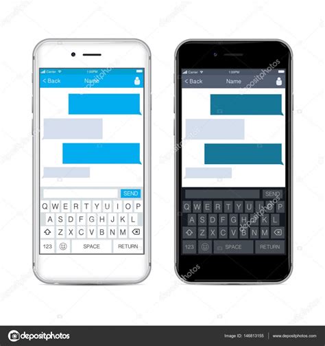 chatting bubbles on smartphone screen — stock vector © guteksk7 146813155