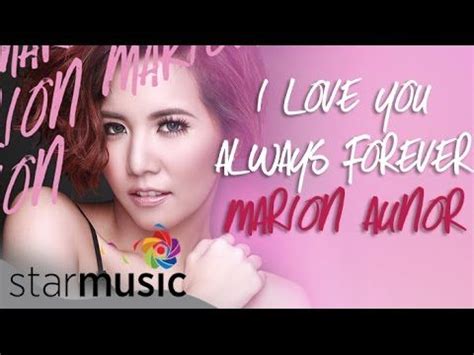 Marion Aunor I Love You Always Forever Official Lyric Video
