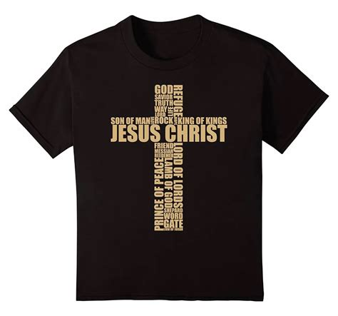 Christian Religious Tshirt Names Of Jesus Christ Cross Unisex Short