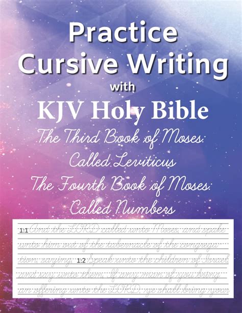 Practice Cursive Writing With Kjv Holy Bible Vol 3 The Third Book Of Moses Called Leviticus