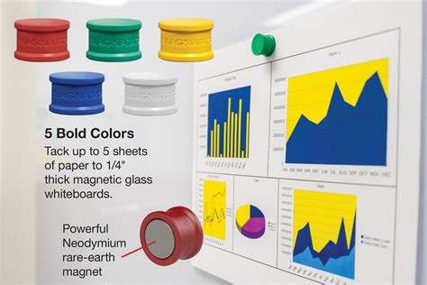Neotack™ Extra Strong Glass Whiteboard Tack Magnets