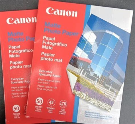 2 Canon Photo Paper Plus Matte 8 12 X 11 50 Sheetspack Cnm7981a004