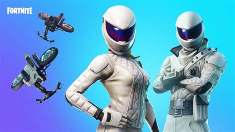 Fortnite New Skinswhiteoutovertaker Motorbike Skins And Gliders