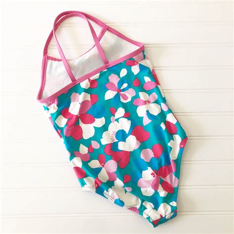 Garnet Hill Kids Floral Swim Suit 🏊🏽‍♀️