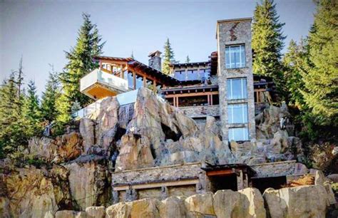 Check Out This Unique 89m Whistler House Built Into Cliff Photos