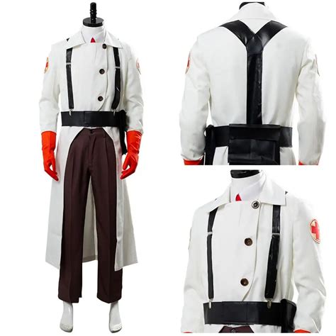 Team Fortress 2 Medic Cosplay Costume Uniform Outfit Full Set Halloween