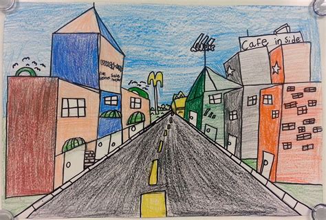 One Point Perspective City Streets 5th One Point Perspective Point