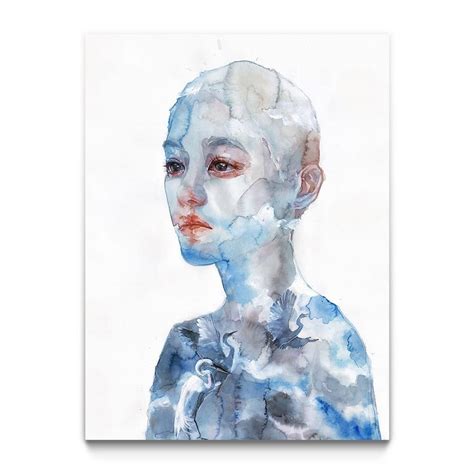 Herons Fine Art Print 33 X 44 Inches Agnes Cecile Watercolor