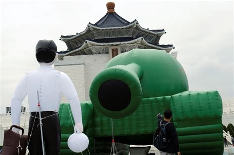 Taiwan S Balloon Tank Man Marks Run Up To Th Anniversary Of