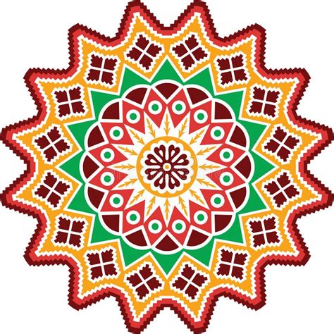 Colorful Patterns And Islamic Geometry Motifs Arabic Motif Round Stock