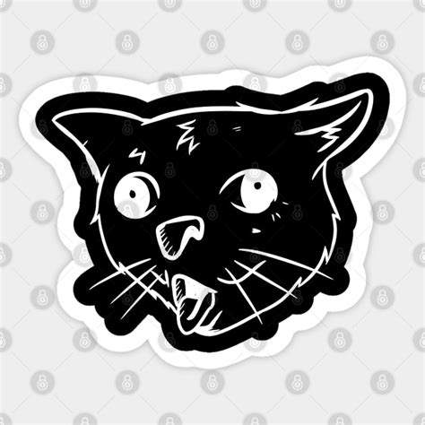 Coughing Cat Meme Coughing Cat Meme Sticker Teepublic