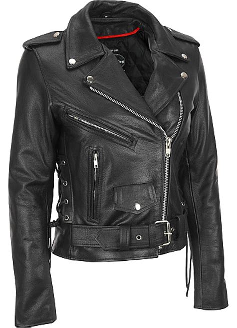 Women Motorcycle Real Leather Jacket Black Women Biker Leather Jacket