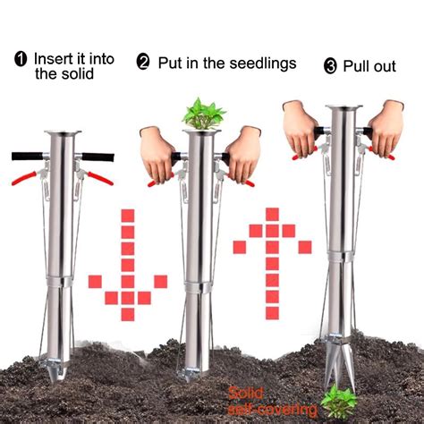 Seedling Transplanter Vegetable Young Plant Manual Stainless Steel