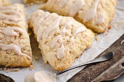 Glazed Cinnamon Scones The Creative Bite