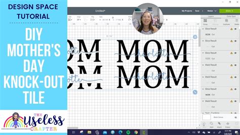 diy mother s day tile or t shirt cricut design space tutorial knock out method youtube