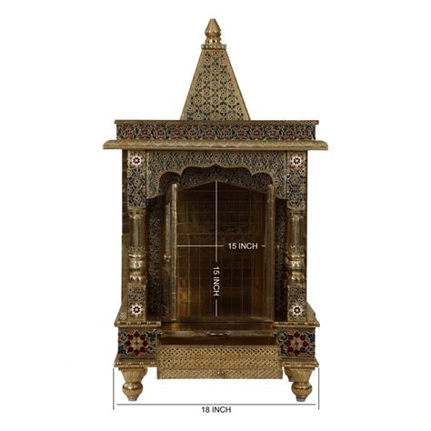 Brass Minakari Carving Indian Puja Temple For Home 1706132555