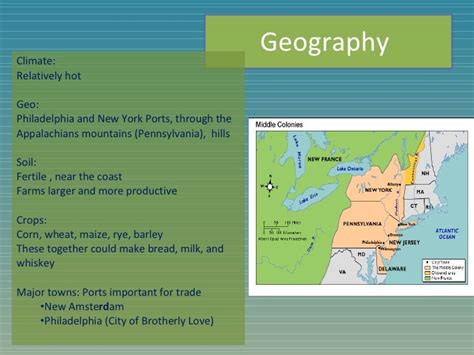 What Was The Climate And Geography Of The New York Colony