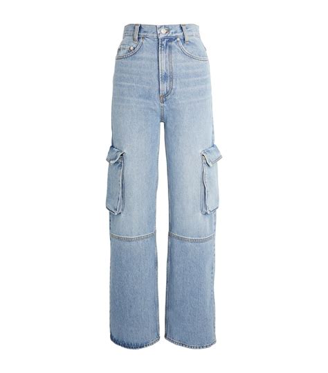 Sale SANDRO HIgh Waist Cargo Jeans Harrods US