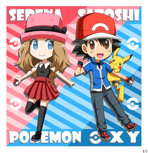 Pokemon Xy Serena And Satoshi By Endless Rainfall On Deviantart