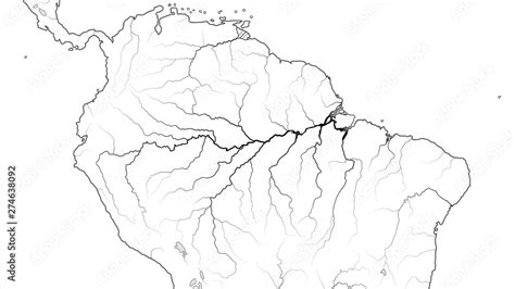 World Map Of The Amazon Selva Region In South America Amazon Selva