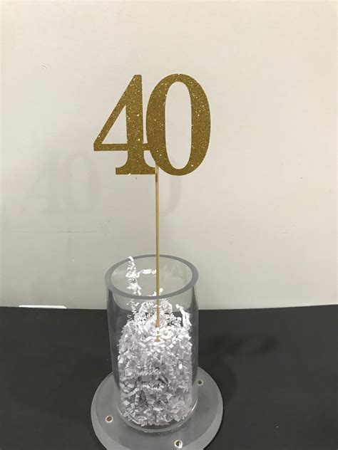 Set Of 3 Sticks Birthday Centerpiece 40th Anniversary 40th