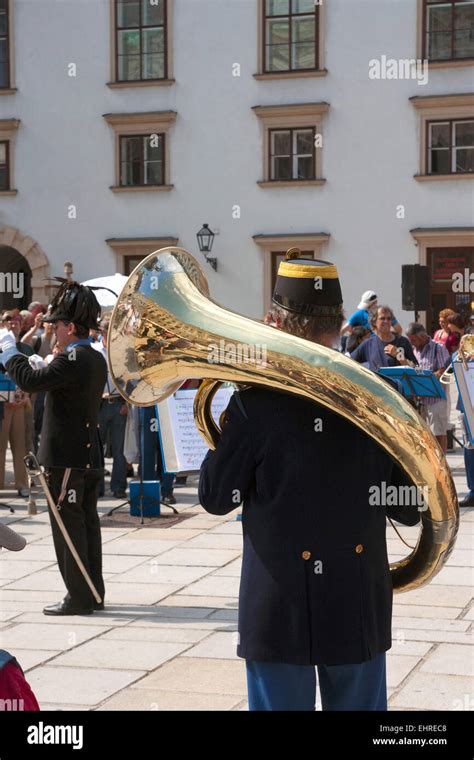 Military Brass Band Performing In Hofburg Vienna Stock Photo Alamy