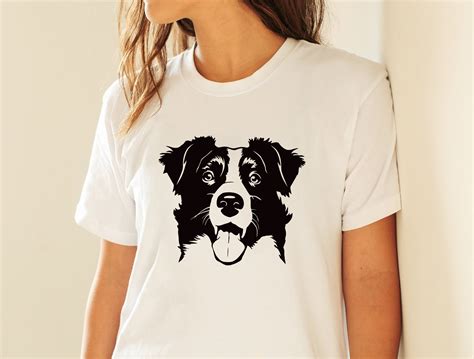 Cute Border Collie Svg Peeking Dog Svg File For Cricut Face Etsy Canada