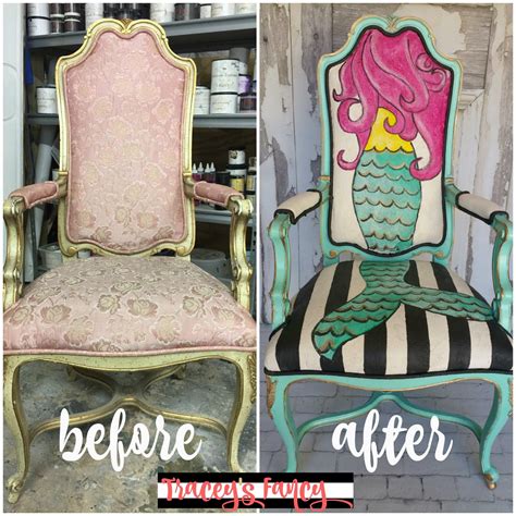 Mermaid Chair Lets Be Mermaids Traceys Fancy Painting Fabric