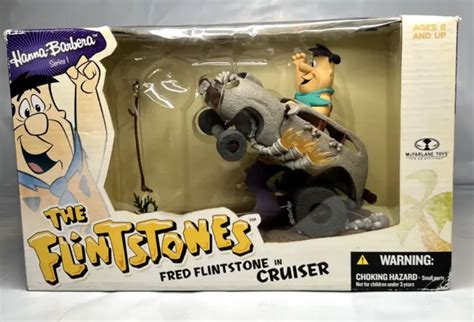 Mcfarlane Toys Hanna Barbera Series 1 Fred Flintstone In Cruiser 3499