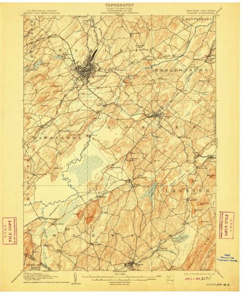 Goshen New Jersey 1908 1910 Usgs Old Topo Map 15x15 Nj Quad Old Maps