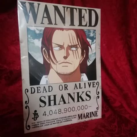 One Piece Wanted Bounty Poster Shanksanimemangaa3 Eur 1165