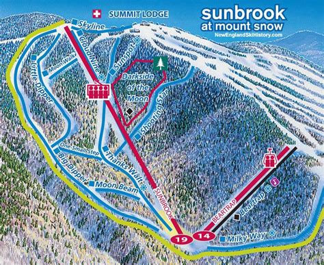 2006 07 Mount Snow Sunbrook Trail Map New England Ski Map Database