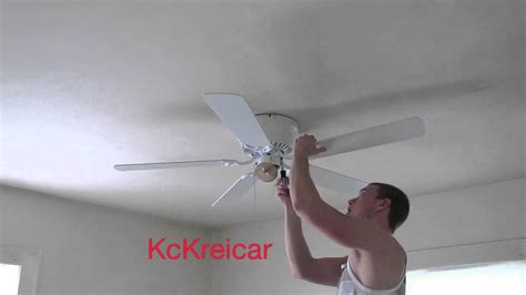 Secure the fan mounting bracket/ceiling plate to the ceiling electrical box according to the manufacturer's instructions. How to Install a Ceiling Fan - YouTube