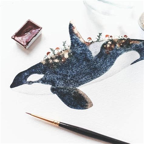 Watercolor Whale Illustrations Capture The Magic Of Ocean Life Whale