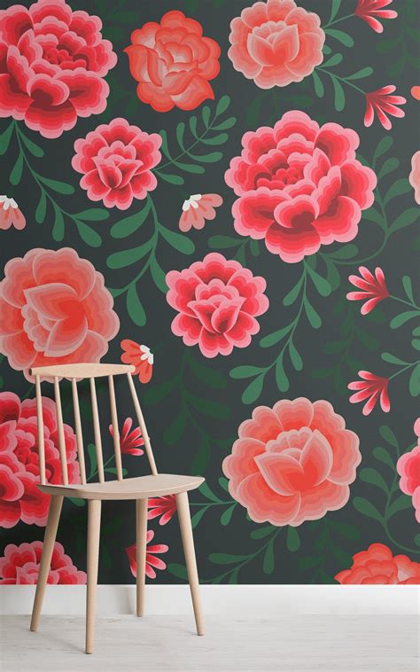 Maybe you would like to learn more about one of these? Frida Kahlo Floral Pattern Wallpaper Mural in 2020 ...