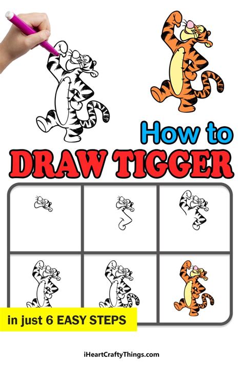 Tigger Drawing How To Draw Tigger Step By Step